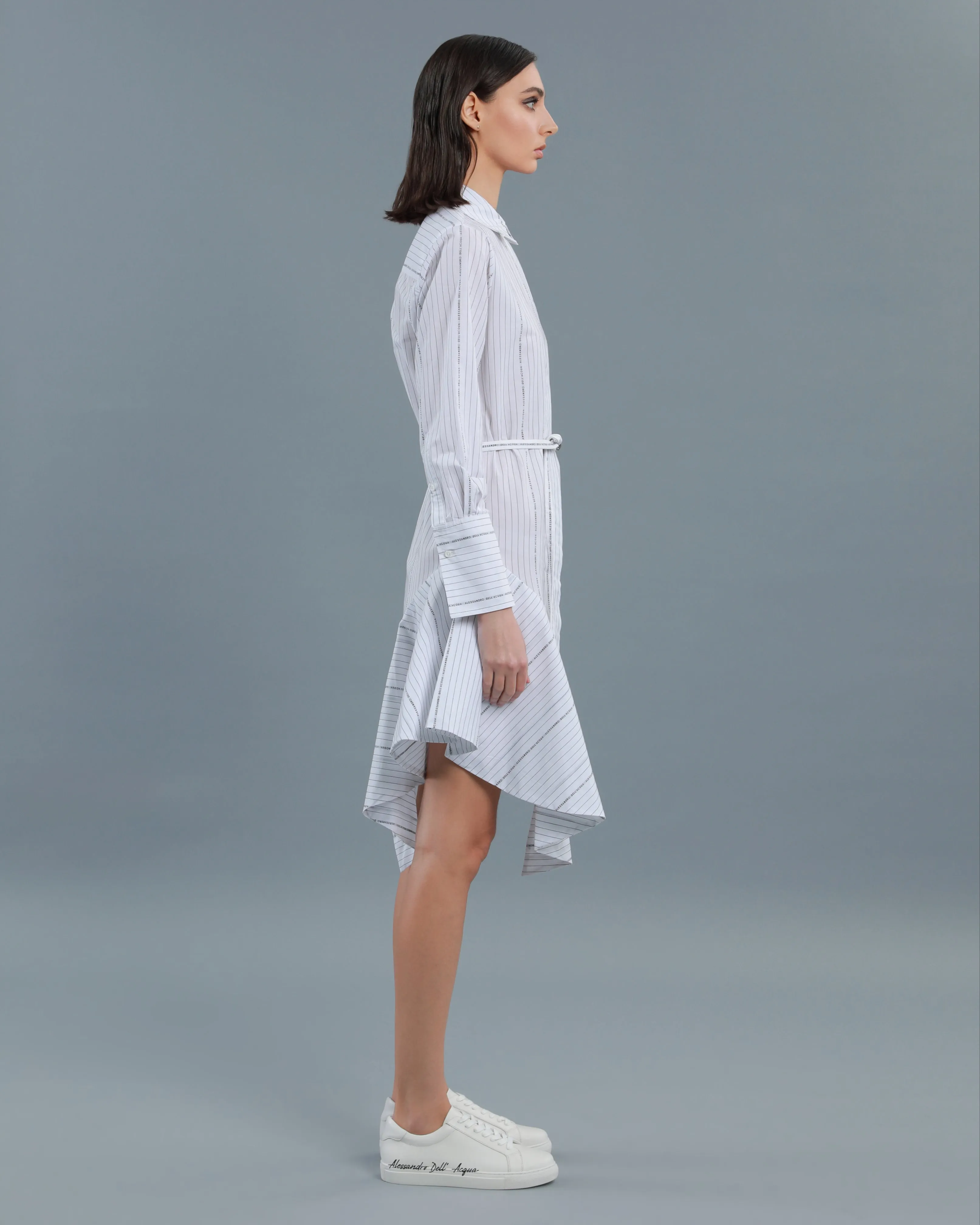 Deconstructed Cotton Shirt Dress