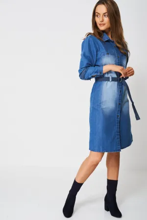 Denim Shirt Dress Ex-Branded