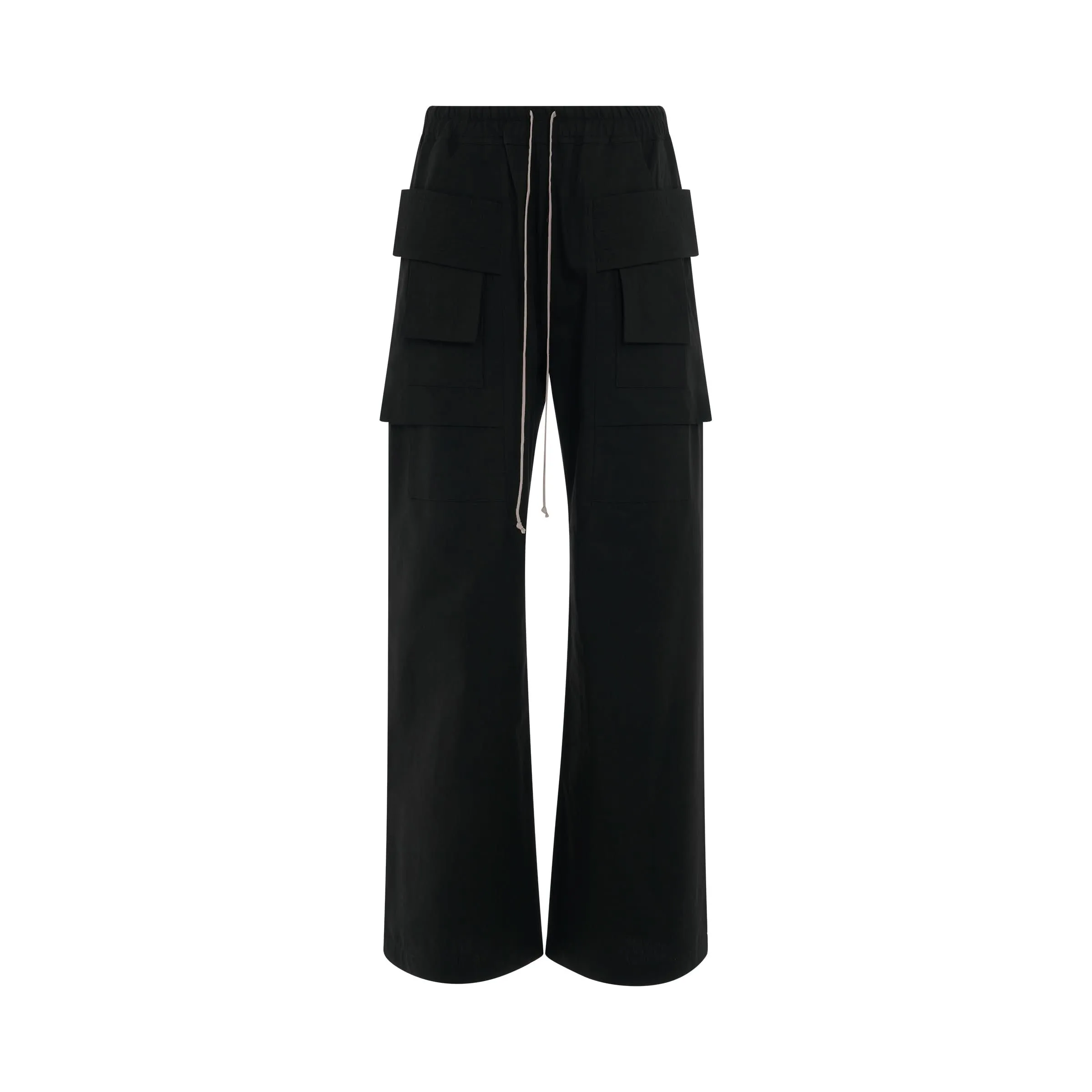 DRKSHDW Creatch Cargo Drawstring Woven Pants in Black