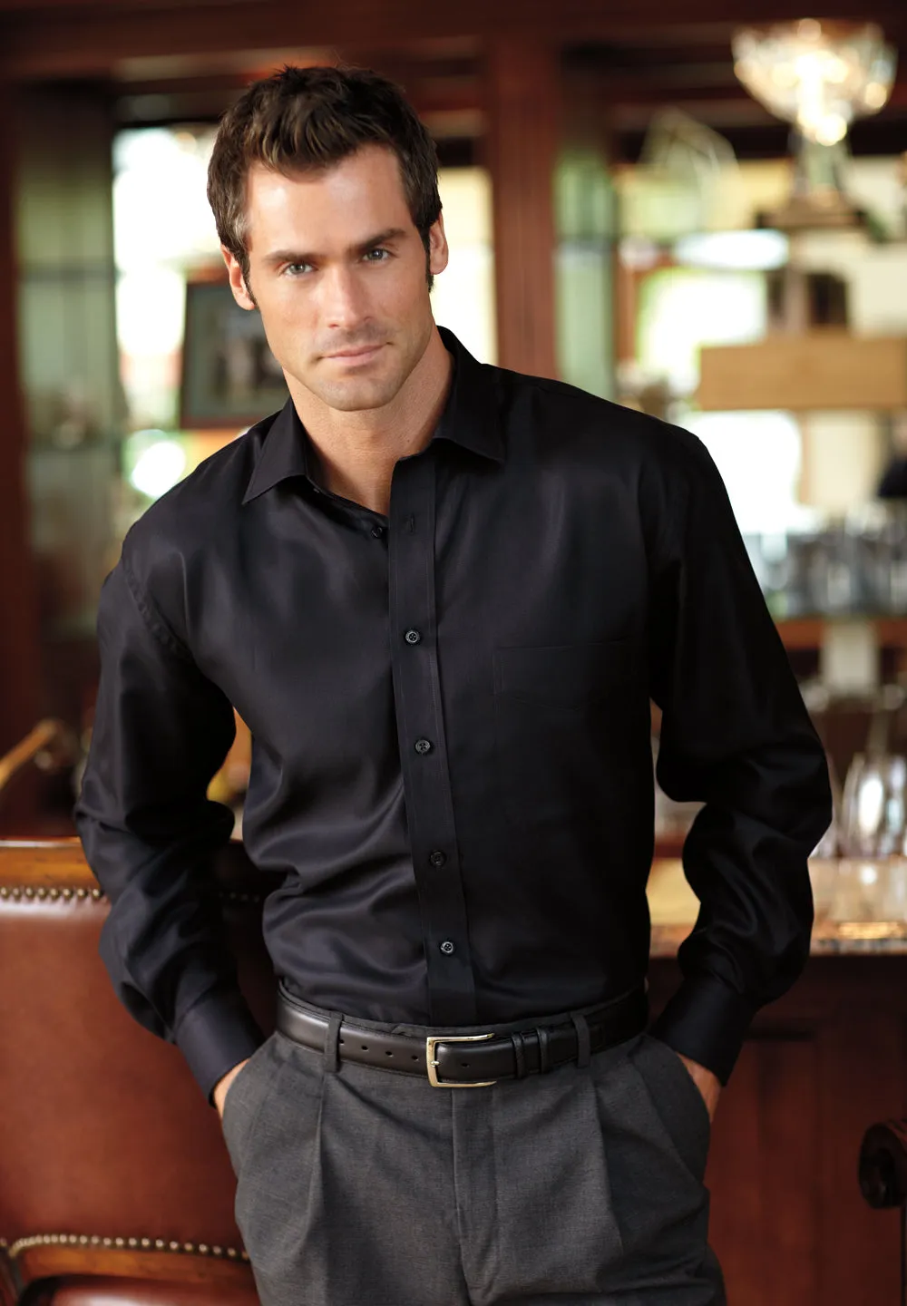 DS100 Black Non Iron Dress Shirt