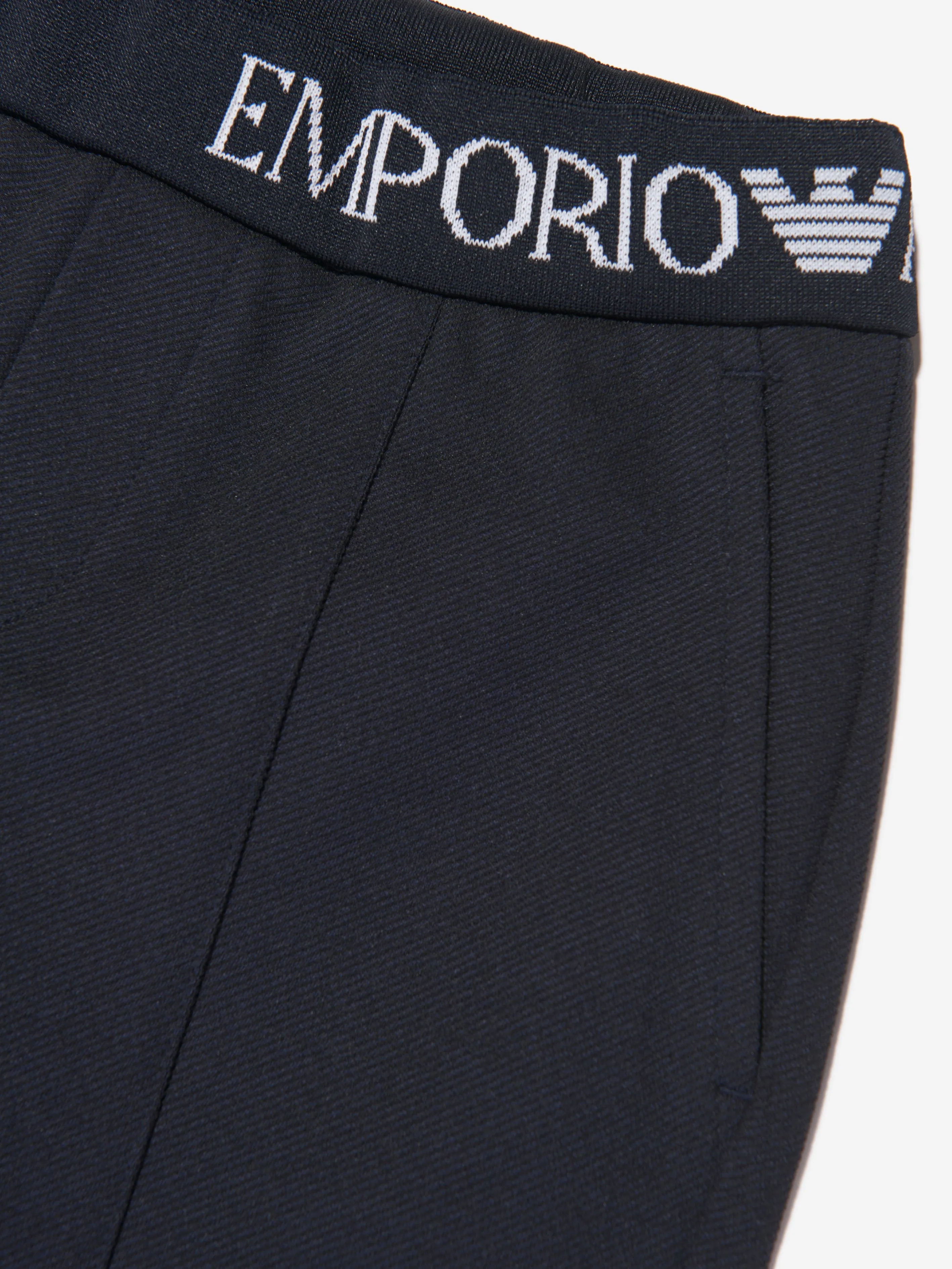 Emporio Armani Boys Logo Trousers in Navy