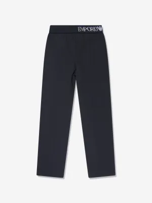 Emporio Armani Boys Logo Trousers in Navy