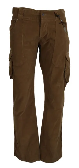 Ermanno Scervino Chic Brown Corduroy Cargo Pants