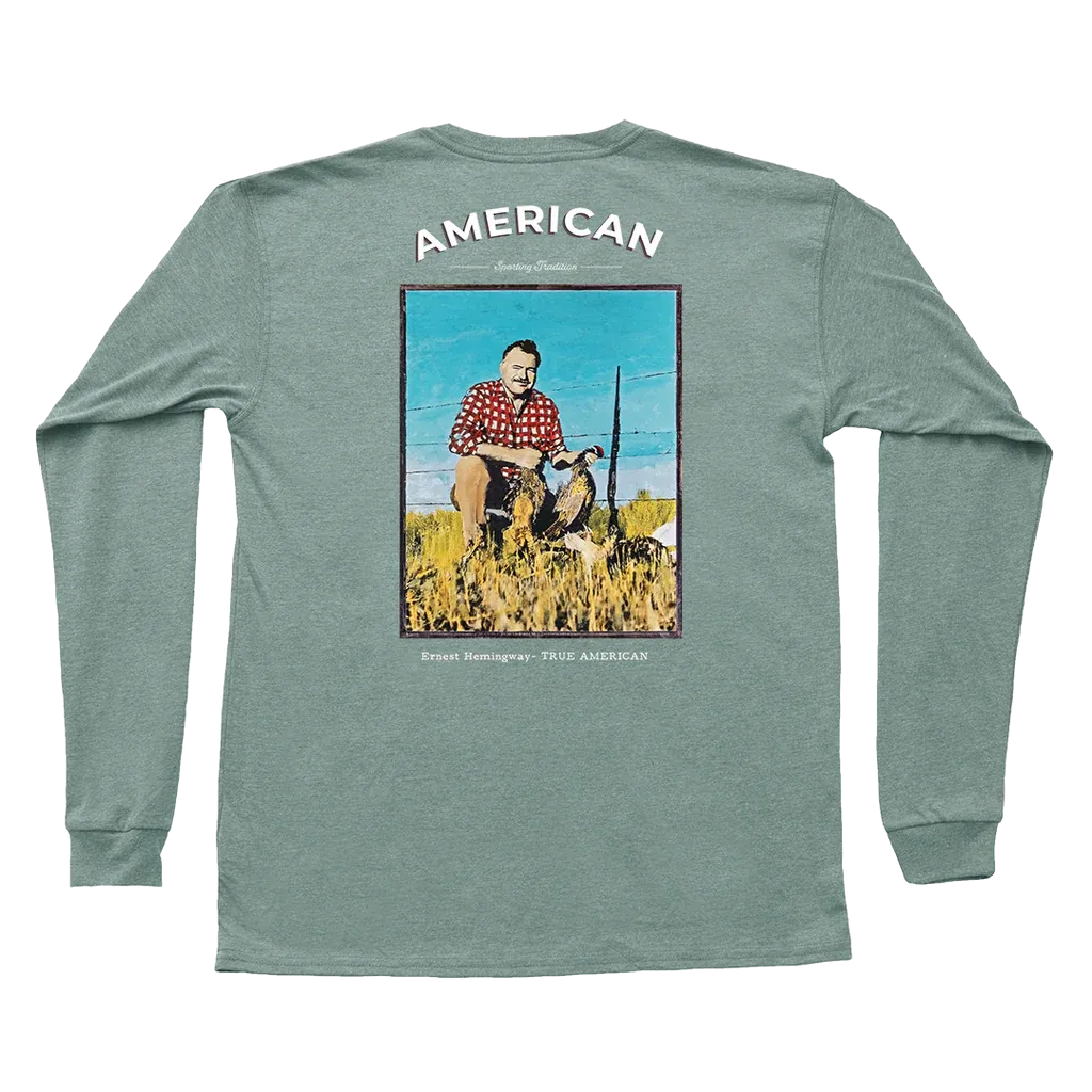 Ernest Hemingway Long Sleeve Pocket Tee