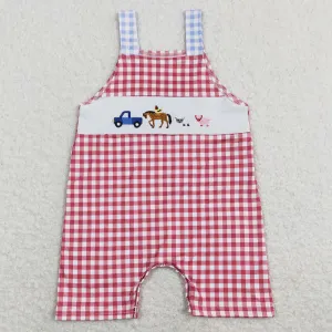 Farm Embroidery Baby Kids Boys Rompers SR0632