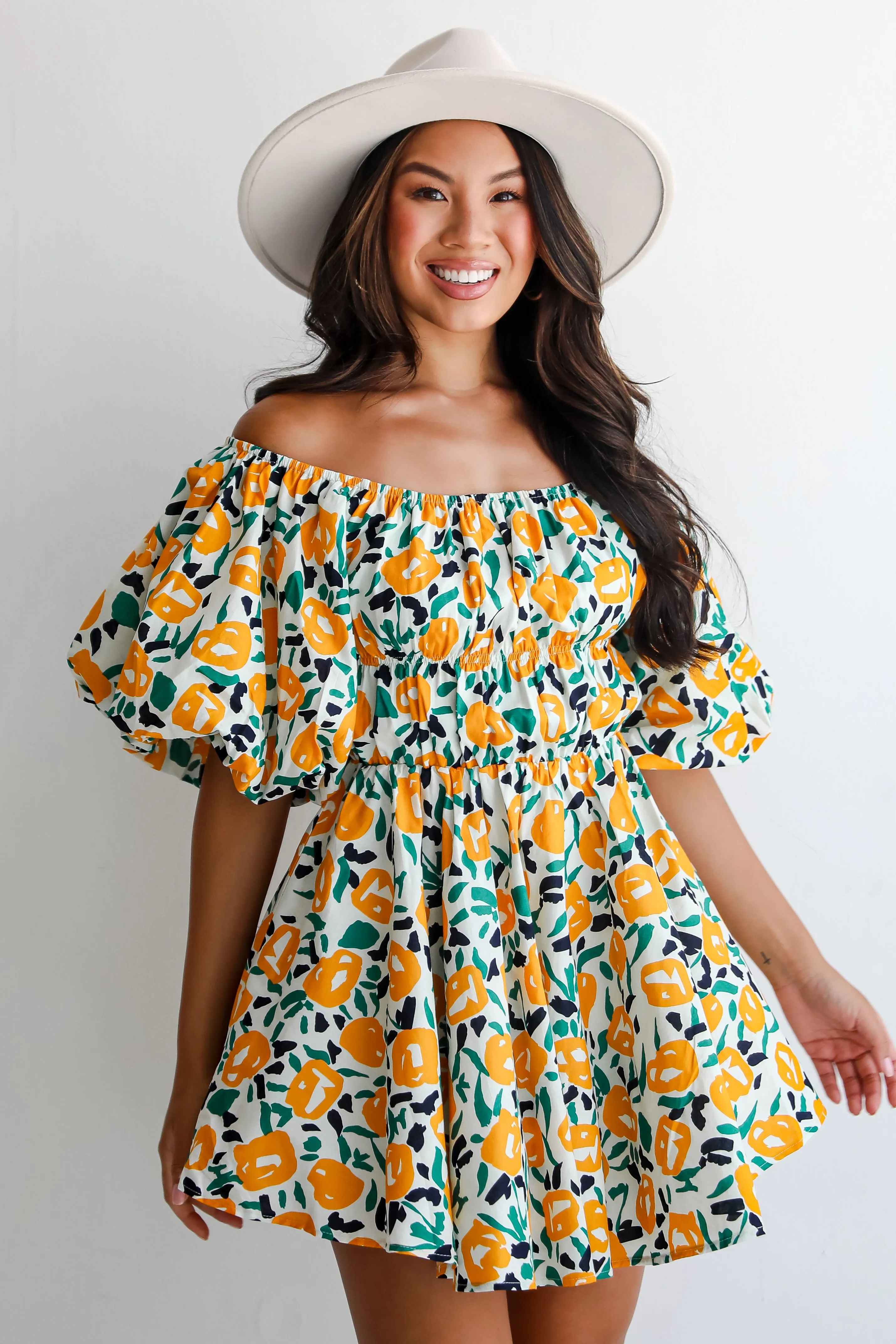 FINAL SALE - Fairytale Days Yellow Floral Mini Dress