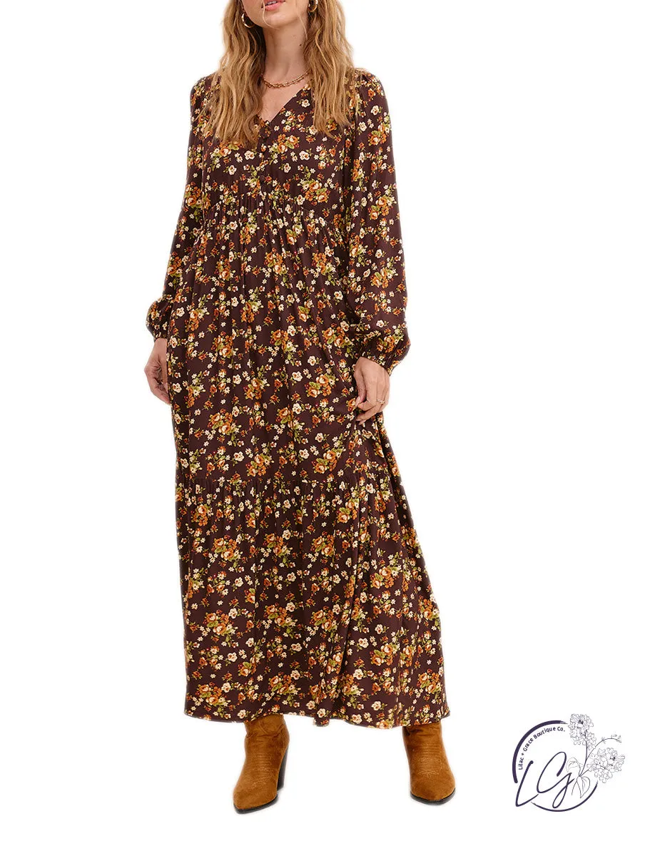 Finally Fall Baby Doll Maxi dress