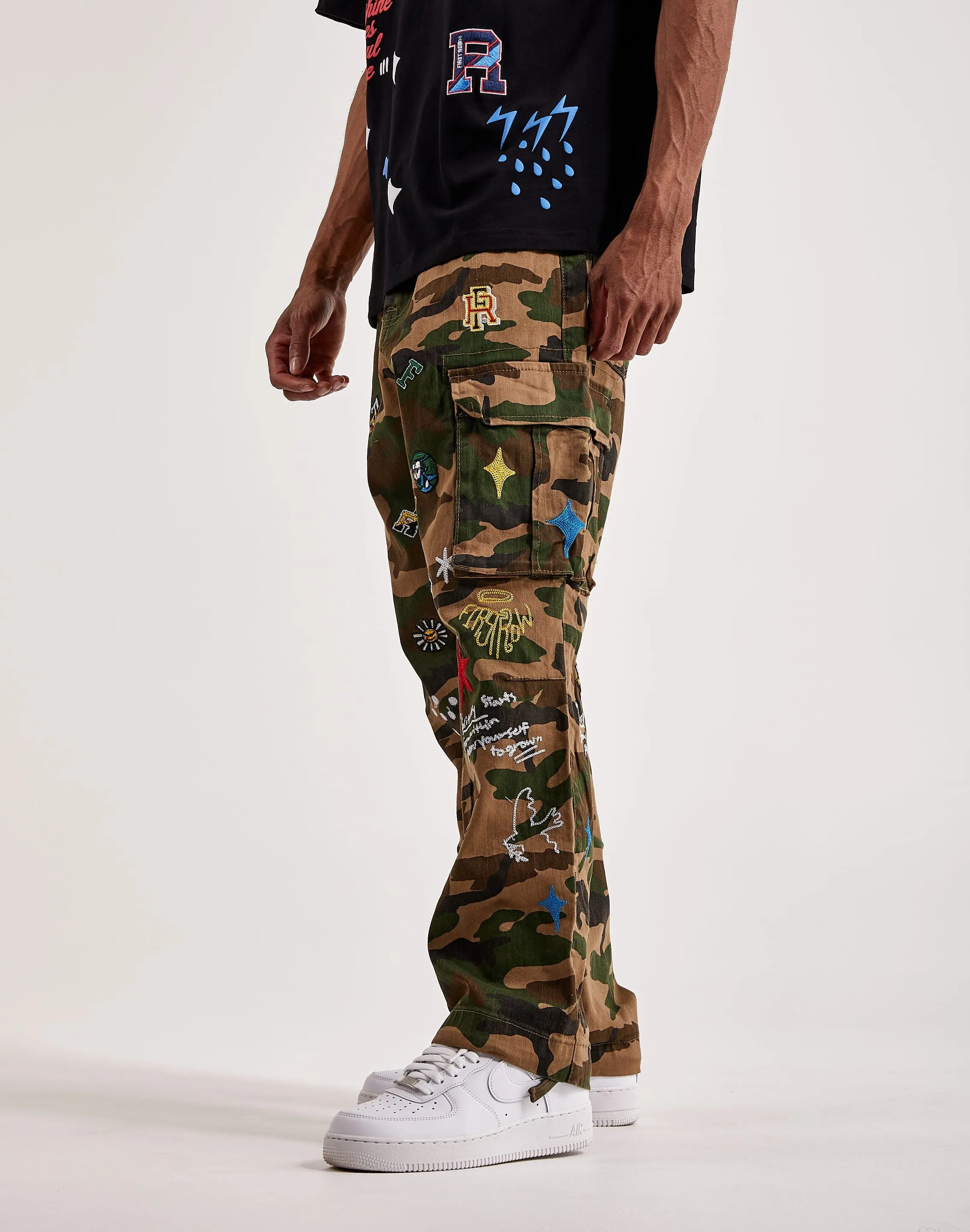 First Row Patch Cargo Pants