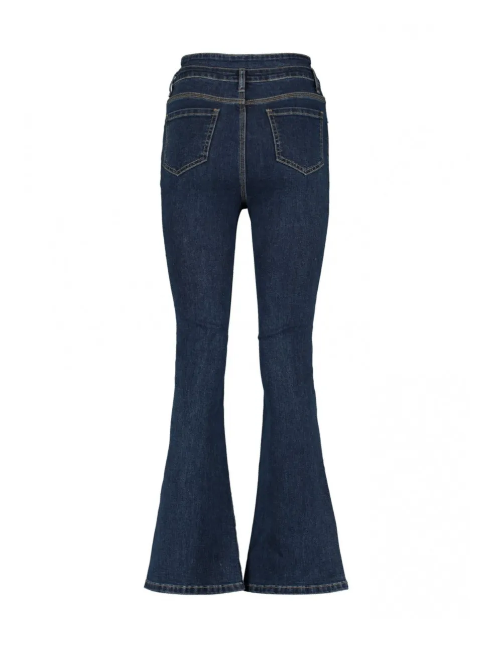 Flary Mid Blue High Waist Flared Jeans