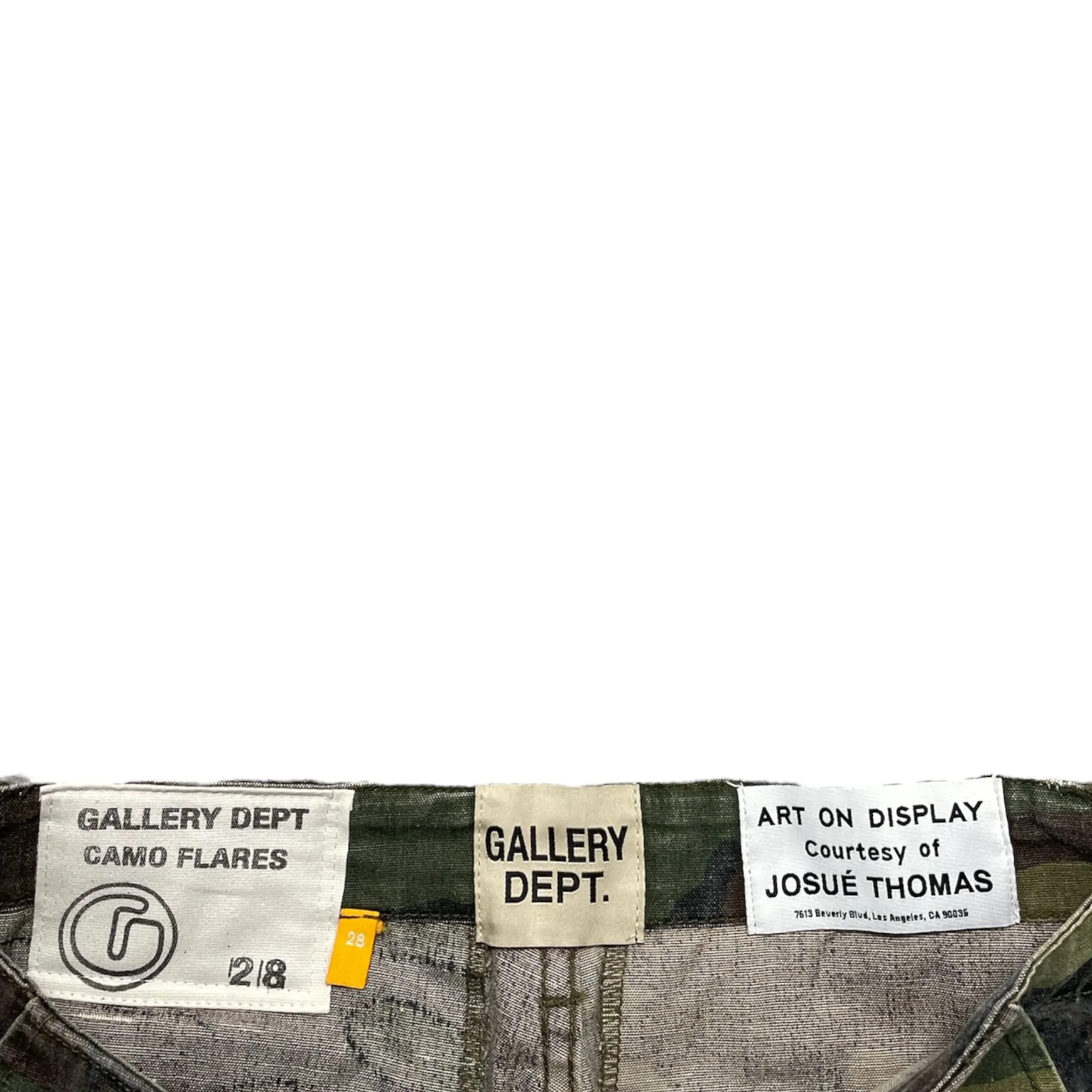 Gallery Department LA Flare Paint Splatter Cargo Pants Camo Pre-Owned