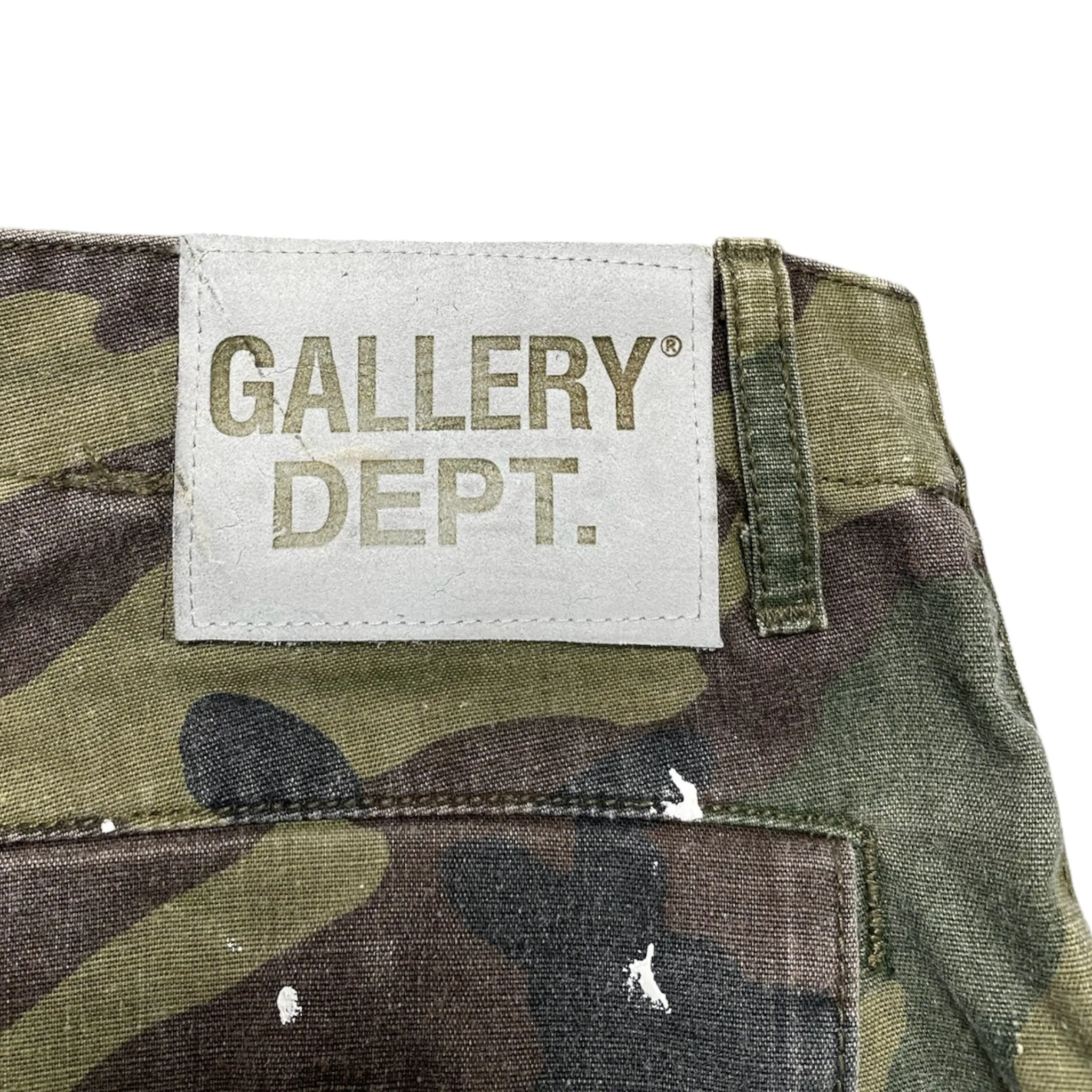 Gallery Department LA Flare Paint Splatter Cargo Pants Camo Pre-Owned