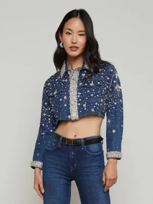 Genevie Embellished Denim Jacket