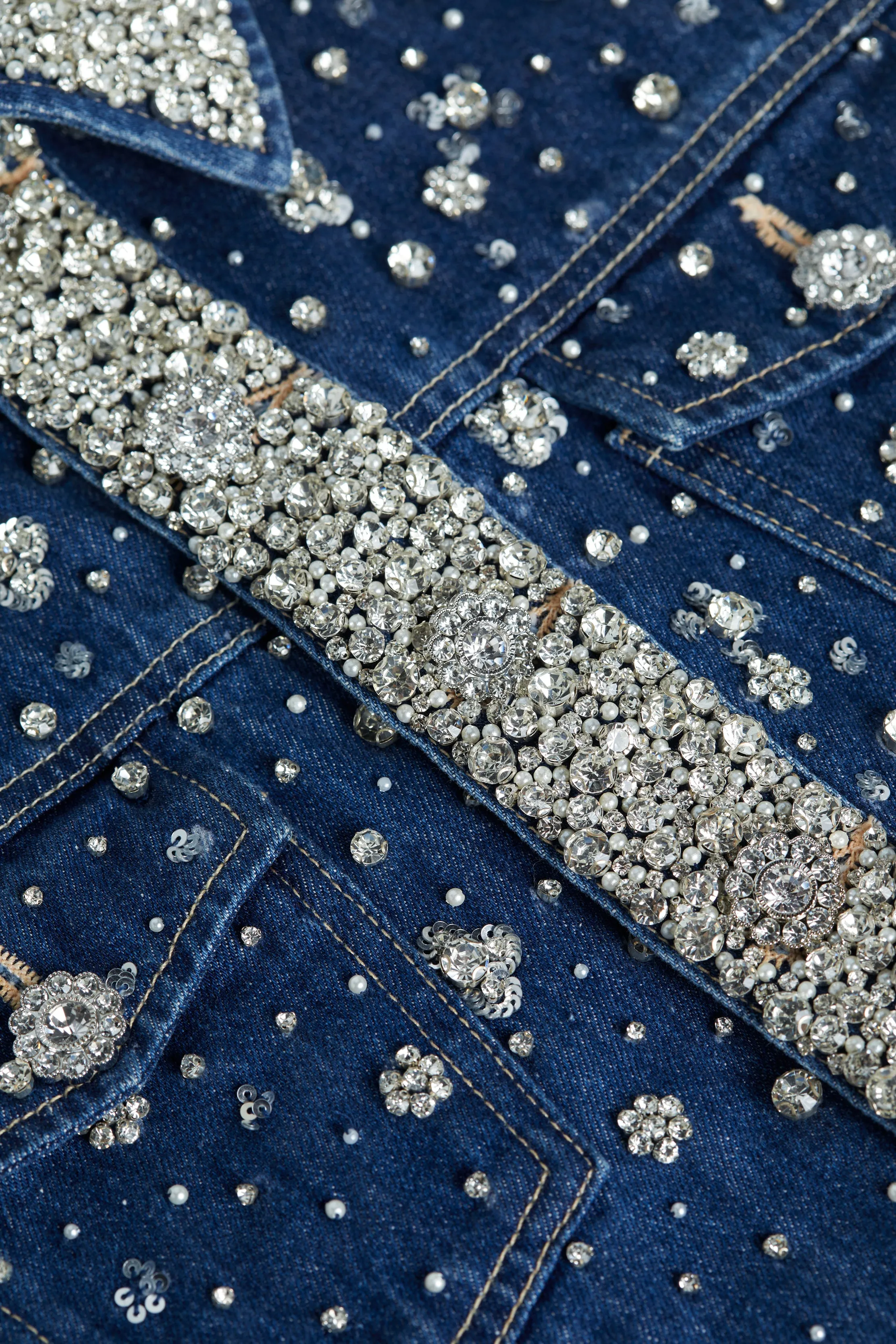 Genevie Embellished Denim Jacket