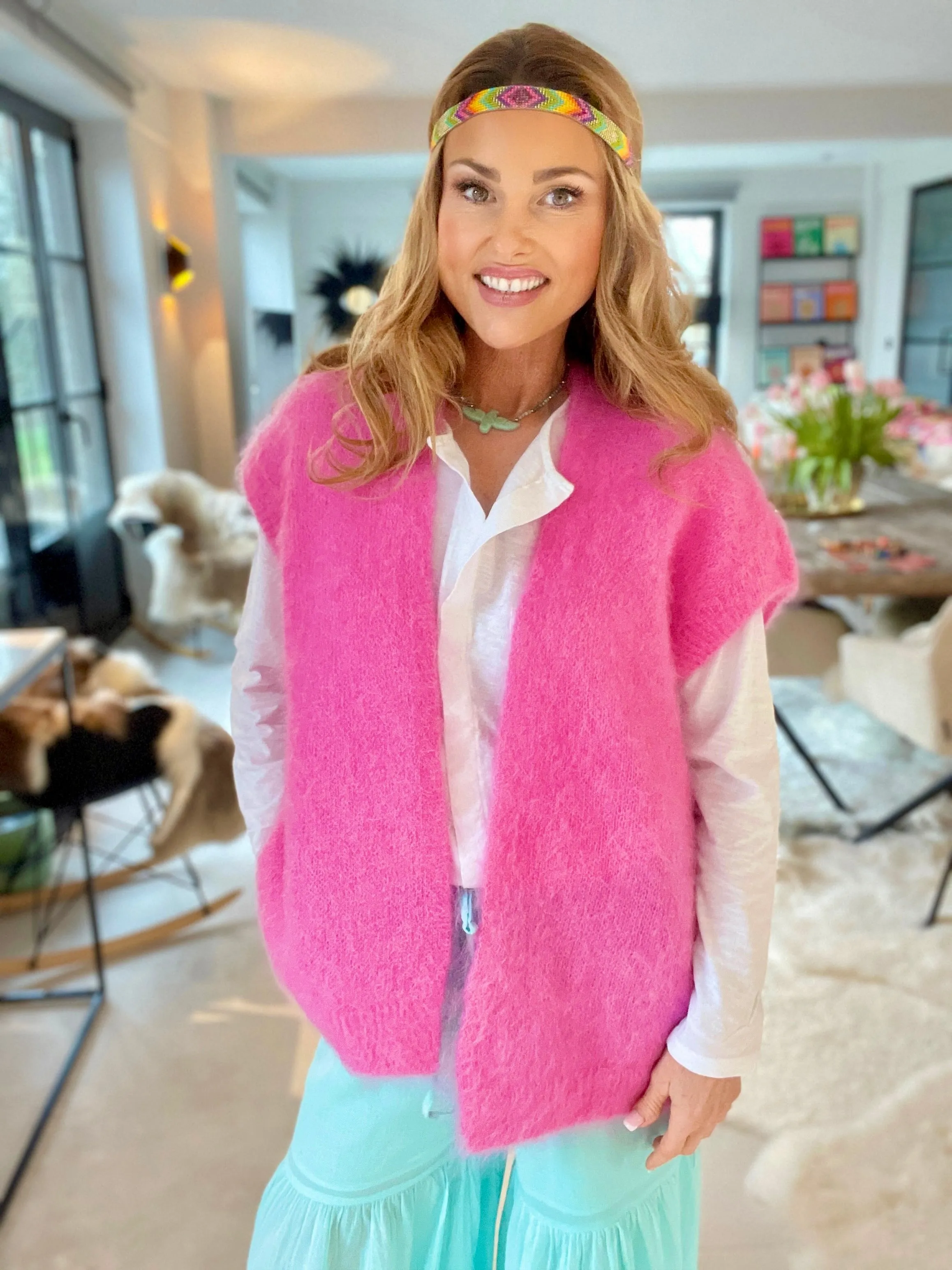 Gilet Angel rose fushia court🌸