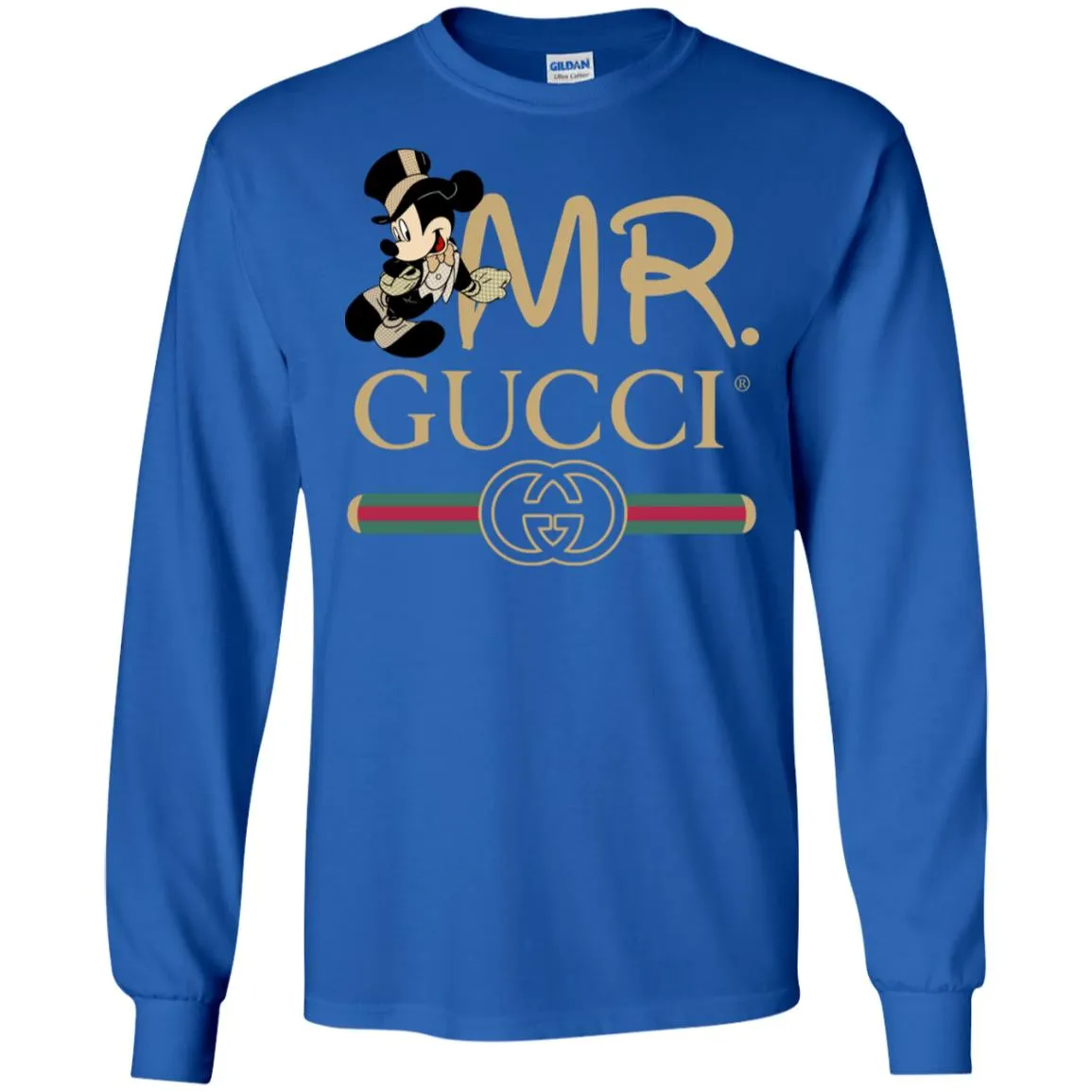 Gucci Couple Disney Mickey Valentine's Day T-shirt Men Long Sleeve Shirt