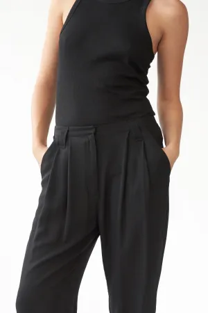 HARRY PANTS - BLACK - SILK GEORGETTE