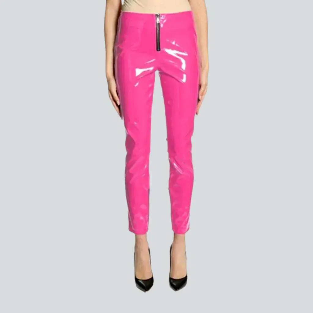 High-waist skinny denim pants for women