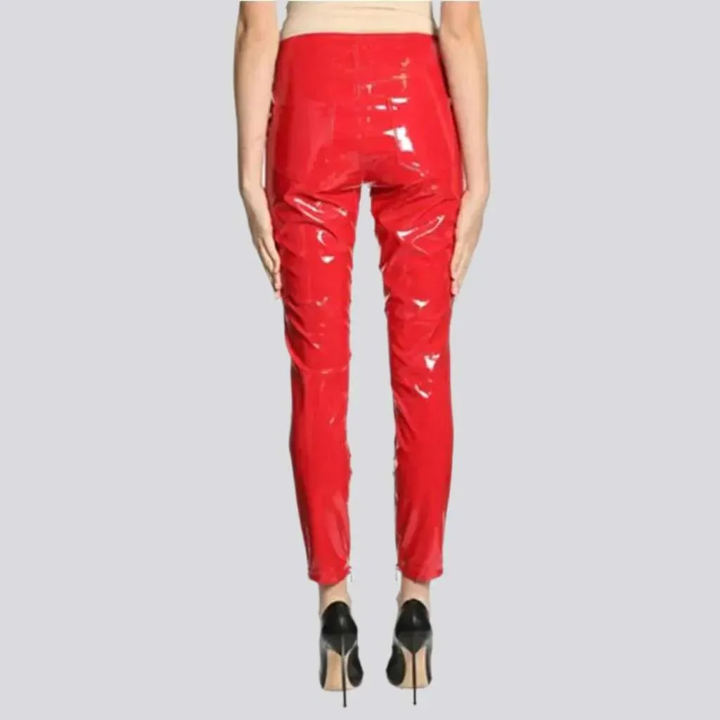 High-waist skinny denim pants for women