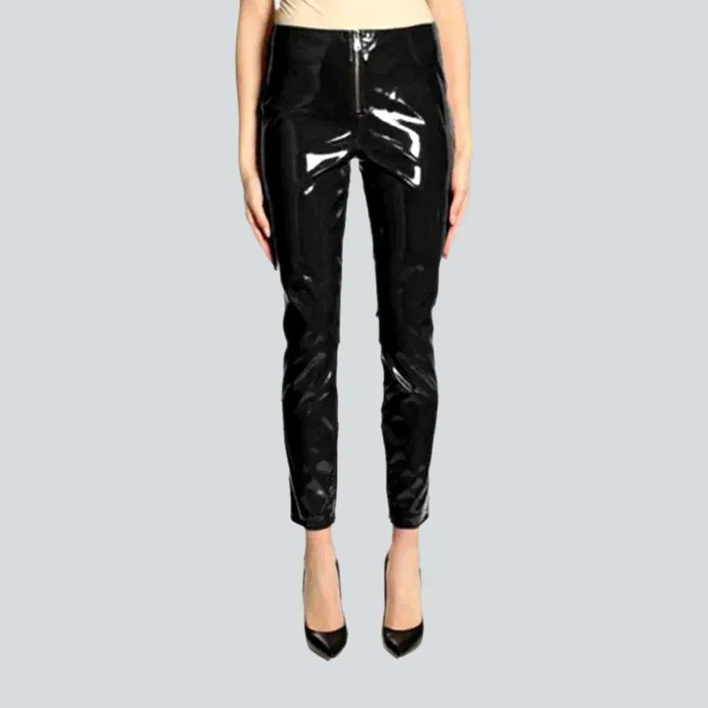 High-waist skinny denim pants for women