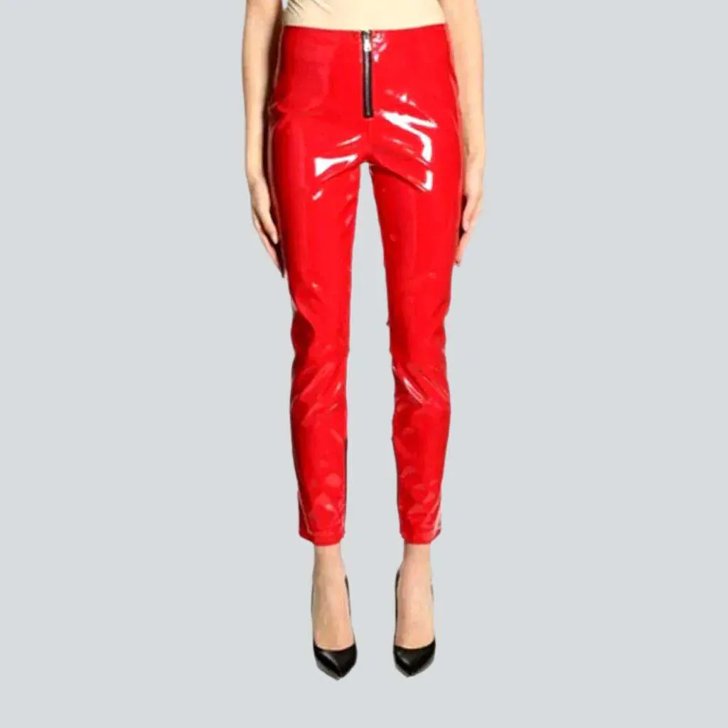 High-waist skinny denim pants for women