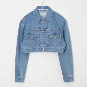 【HOLIDAY/ホリディ】CROPPED DENIM JACKET (LIGHT INDIGO) <br>23102033