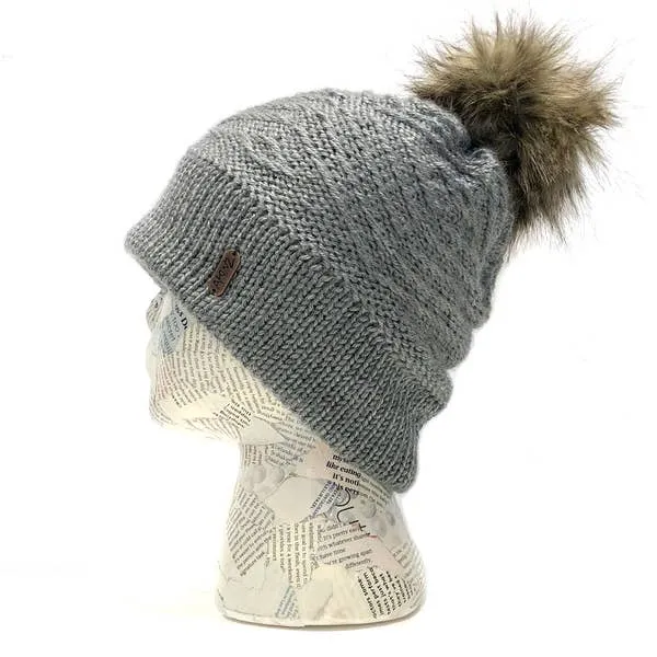 Howler Faux Pom Beanie - Heather Grey