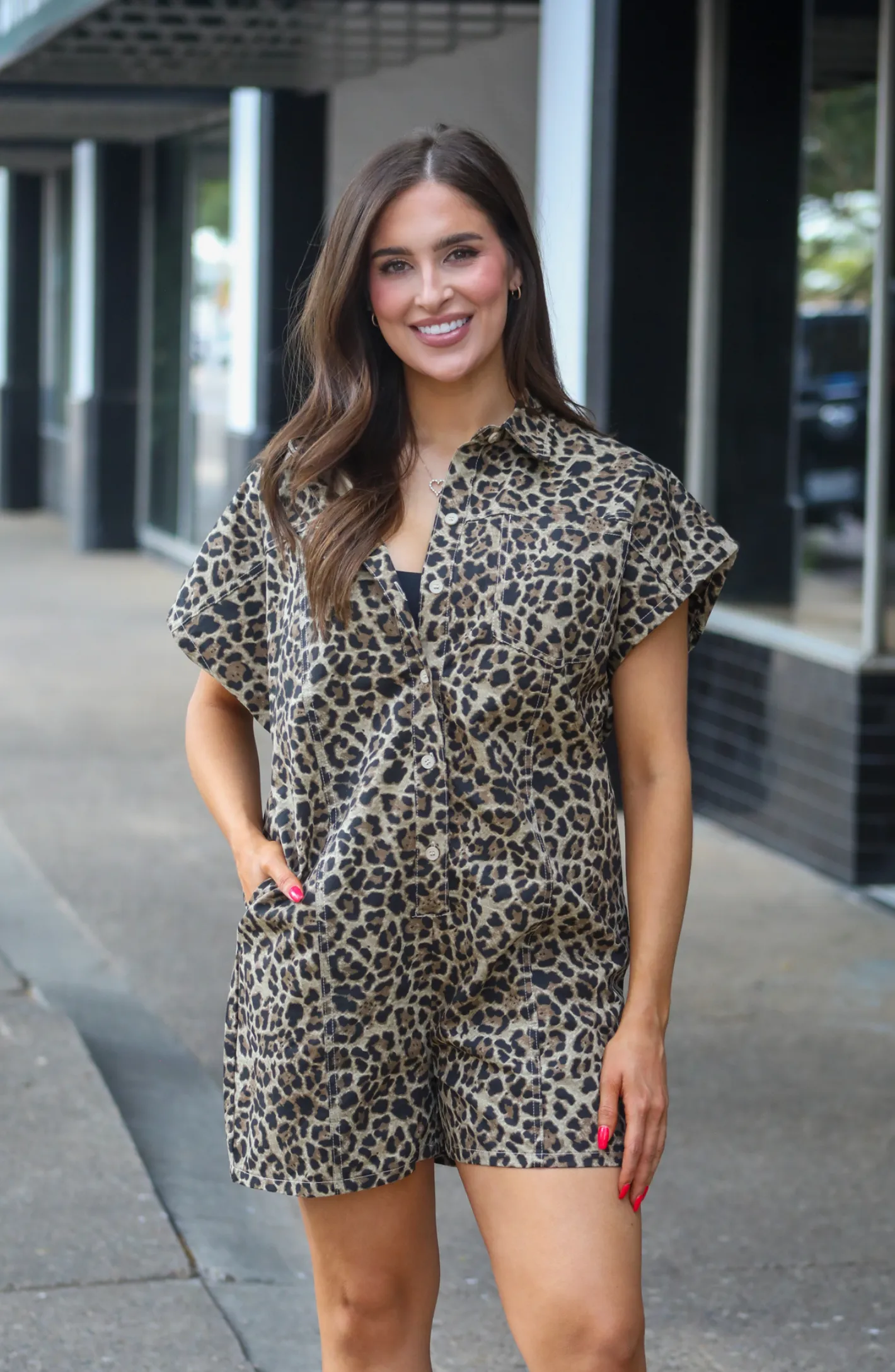 It's A Win Leopard Romper