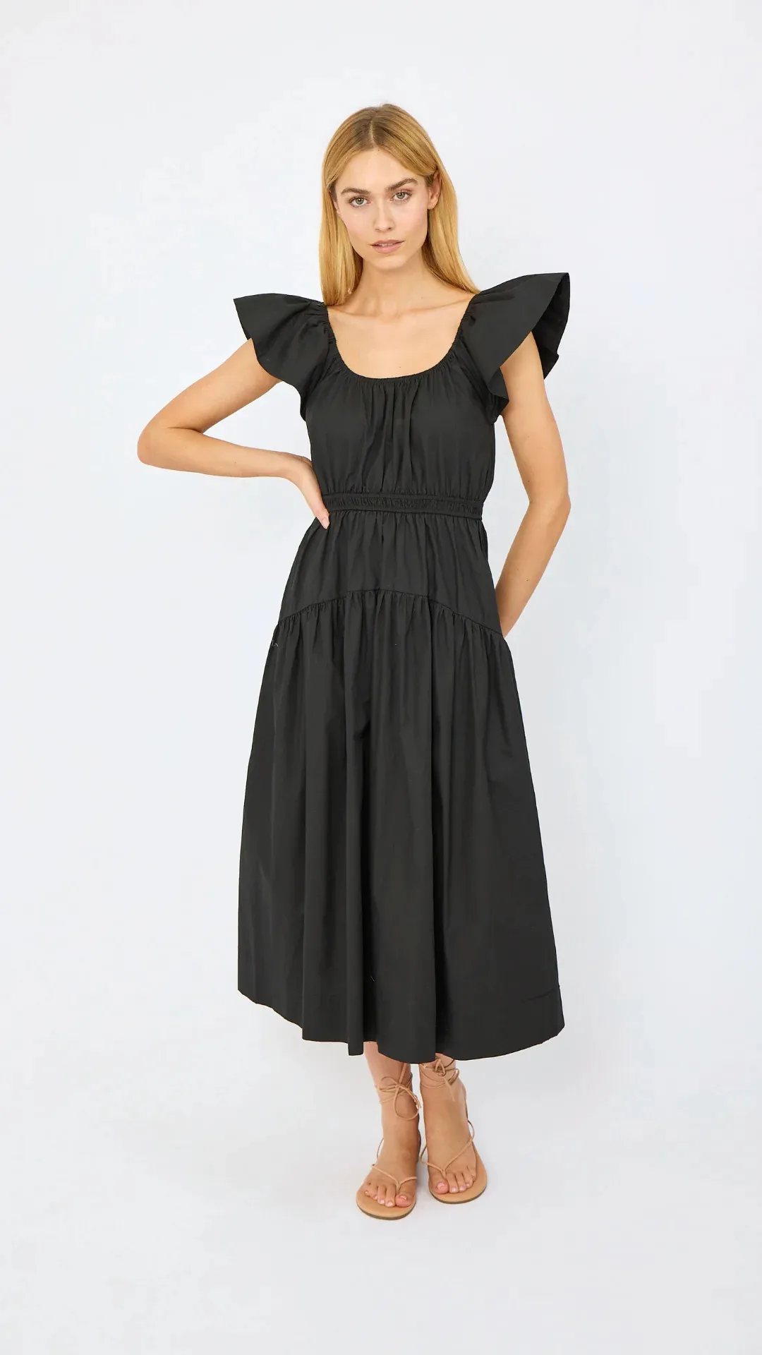 Jane Dress in Bonita Black - Elegant, Versatile Dress with Pockets | By Marea