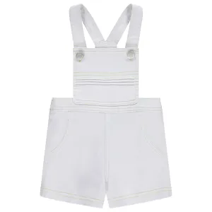 Jaybee Child White Baby Boy Denim Romper