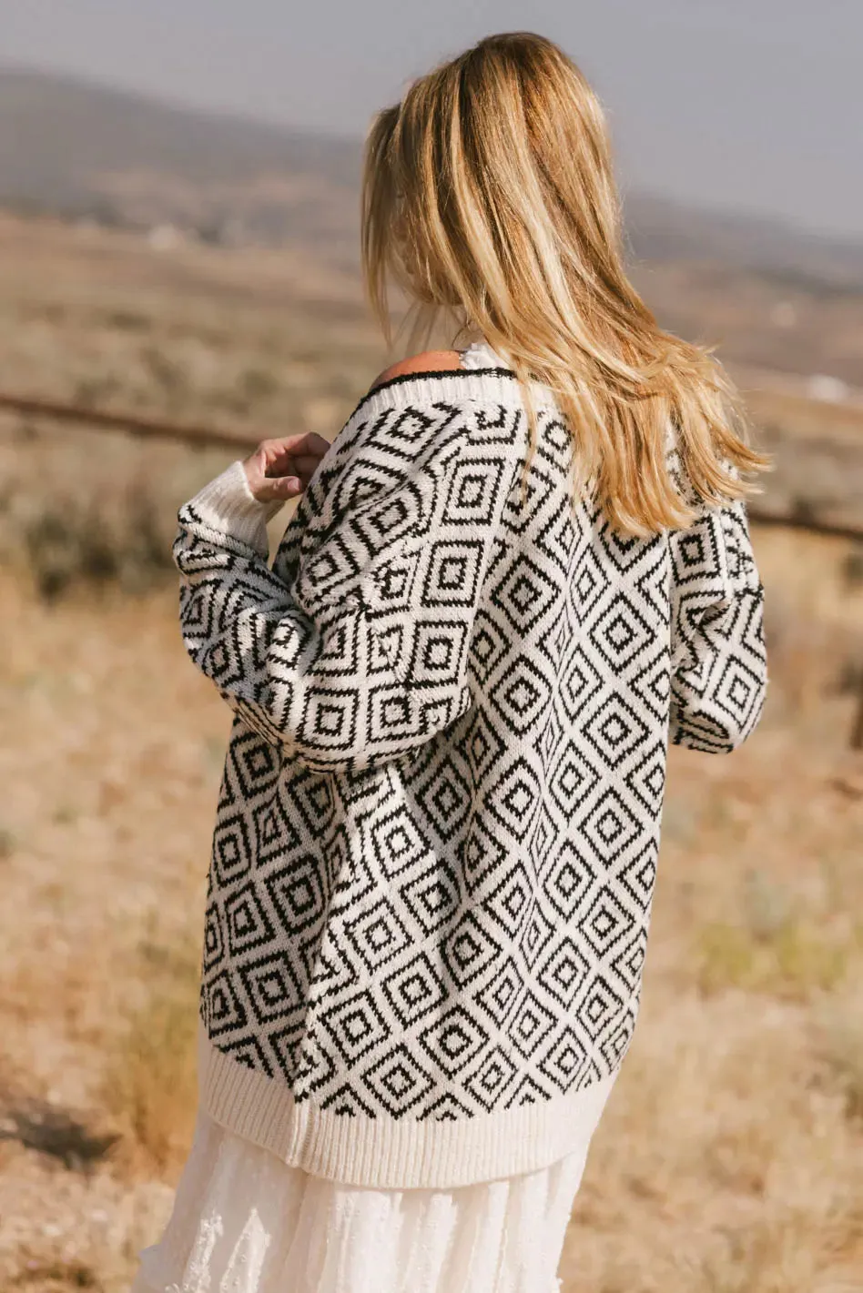 Jennifer Geometric Cardigan