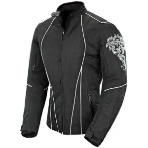 Joe Rocket 'Alter Ego 3.0' Womens Black/White Textile/Mesh Motorcycle Jacket