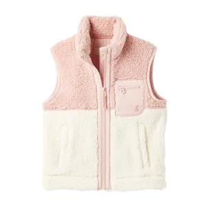 Joules Girls Mallory Fleece Mix Gilet