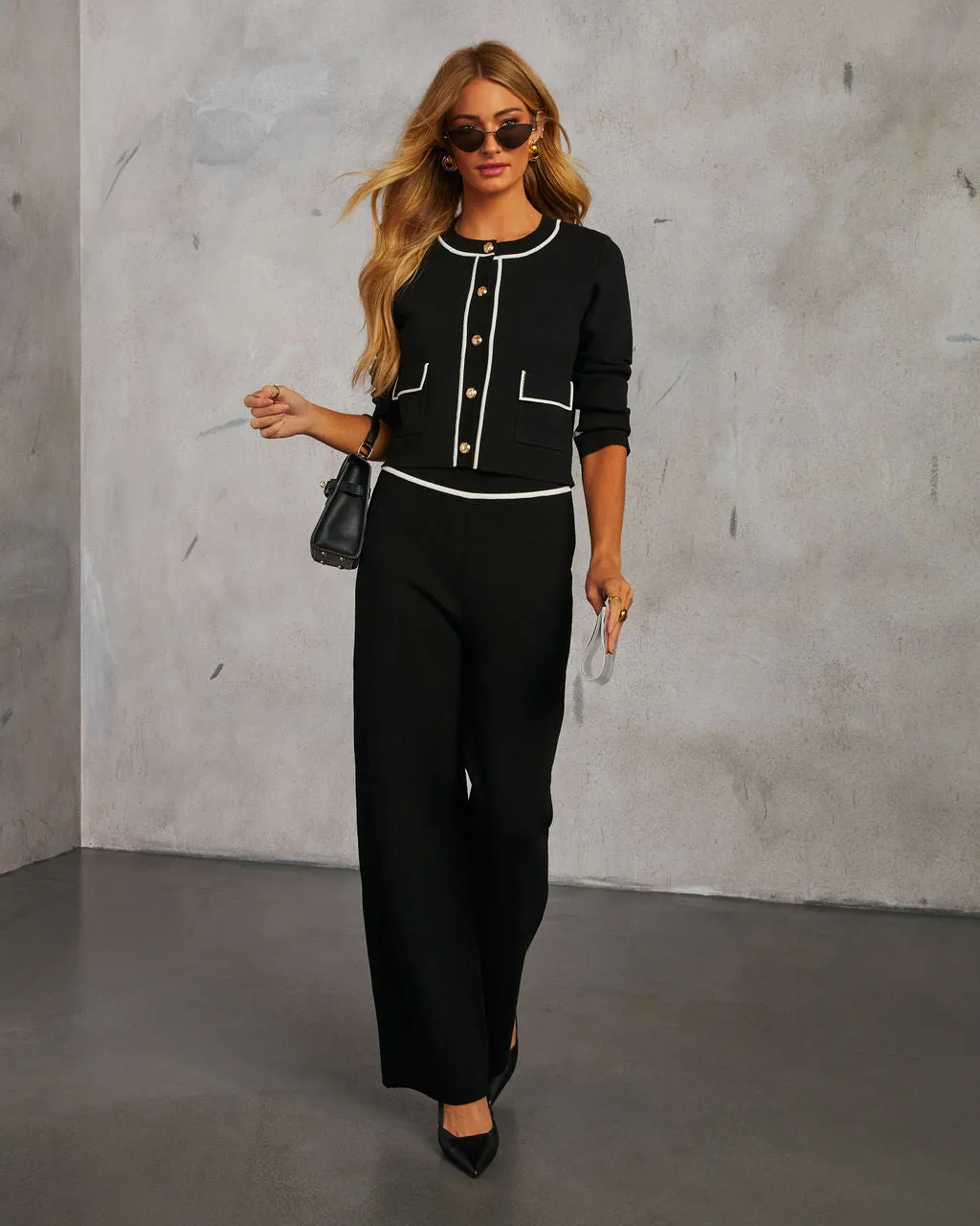 Keeting Contrast High Waisted Pants