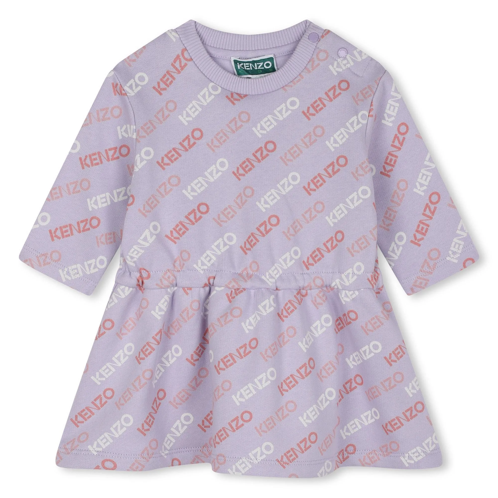 Kenzo Girls Purple Dress With Logo