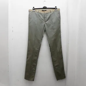 Khaki Green Nylon Slim Fit trousers