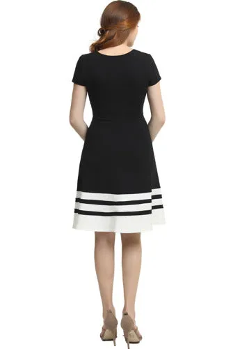 Kimi   Kai Maternity "Theresa" Colorblock Skater Dress