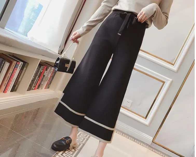 [Korean Style] Fiolla High Waist Knit Drawstring Pants