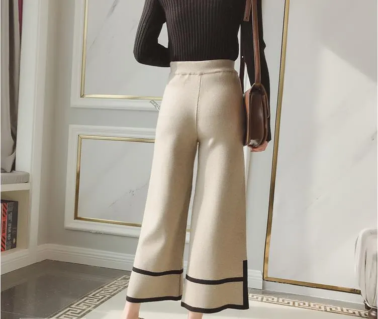 [Korean Style] Fiolla High Waist Knit Drawstring Pants