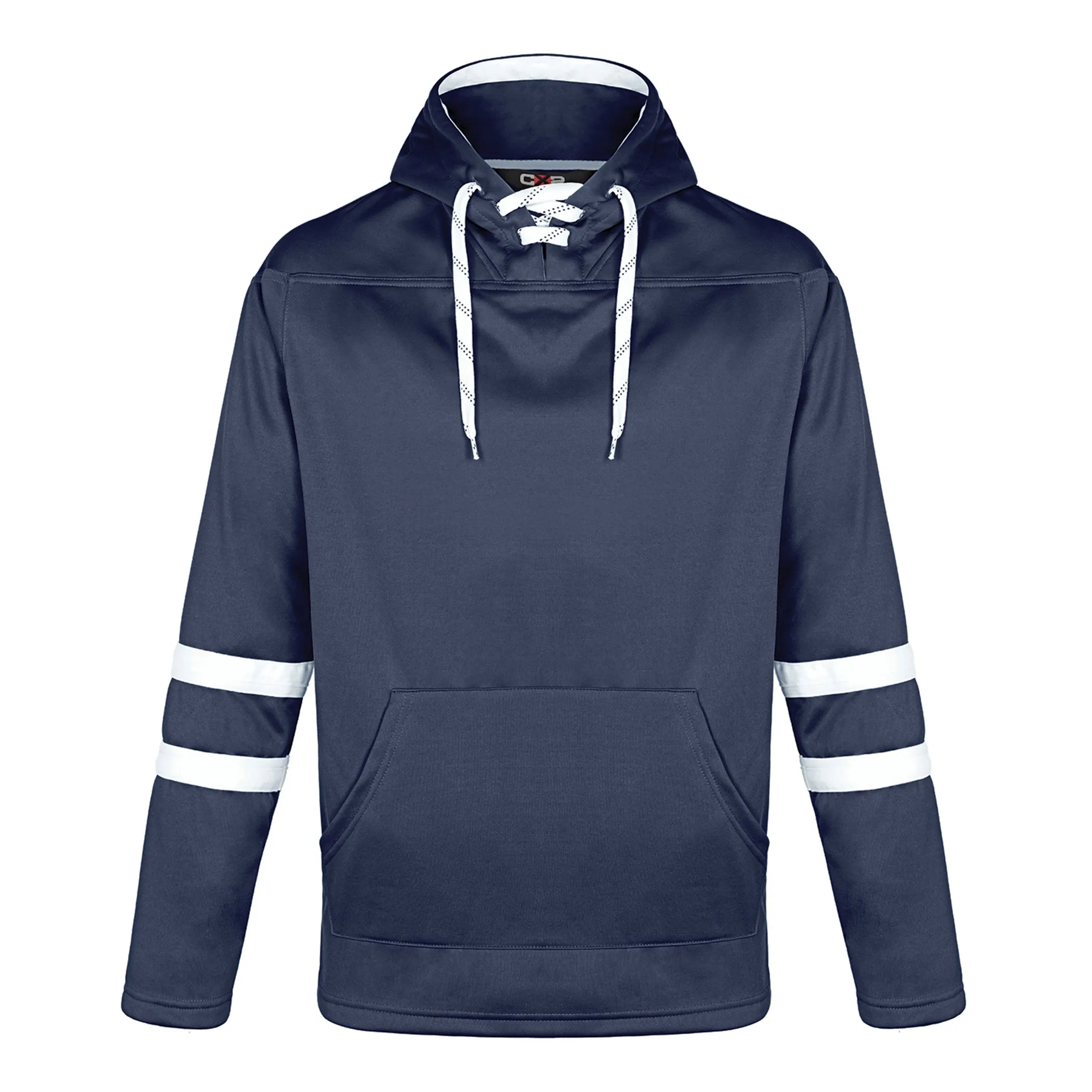 L00617 - Dangle - Adult Pullover Hockey Lace Hooded Sweatshirt