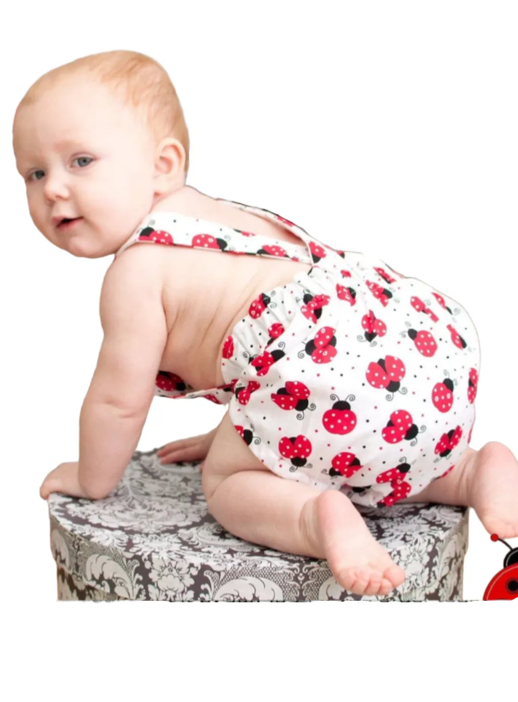 Ladybug Baby Romper with Headband