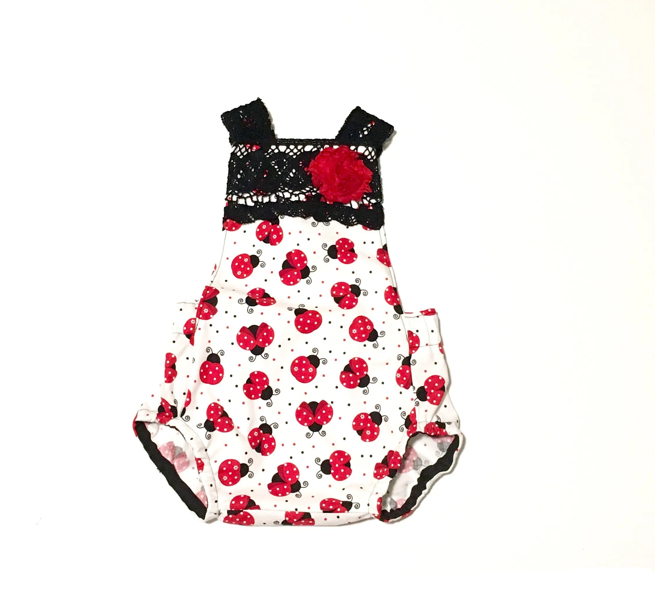 Ladybug Baby Romper with Headband