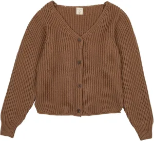 Lil Legs Dark Camel Basic Cardigan