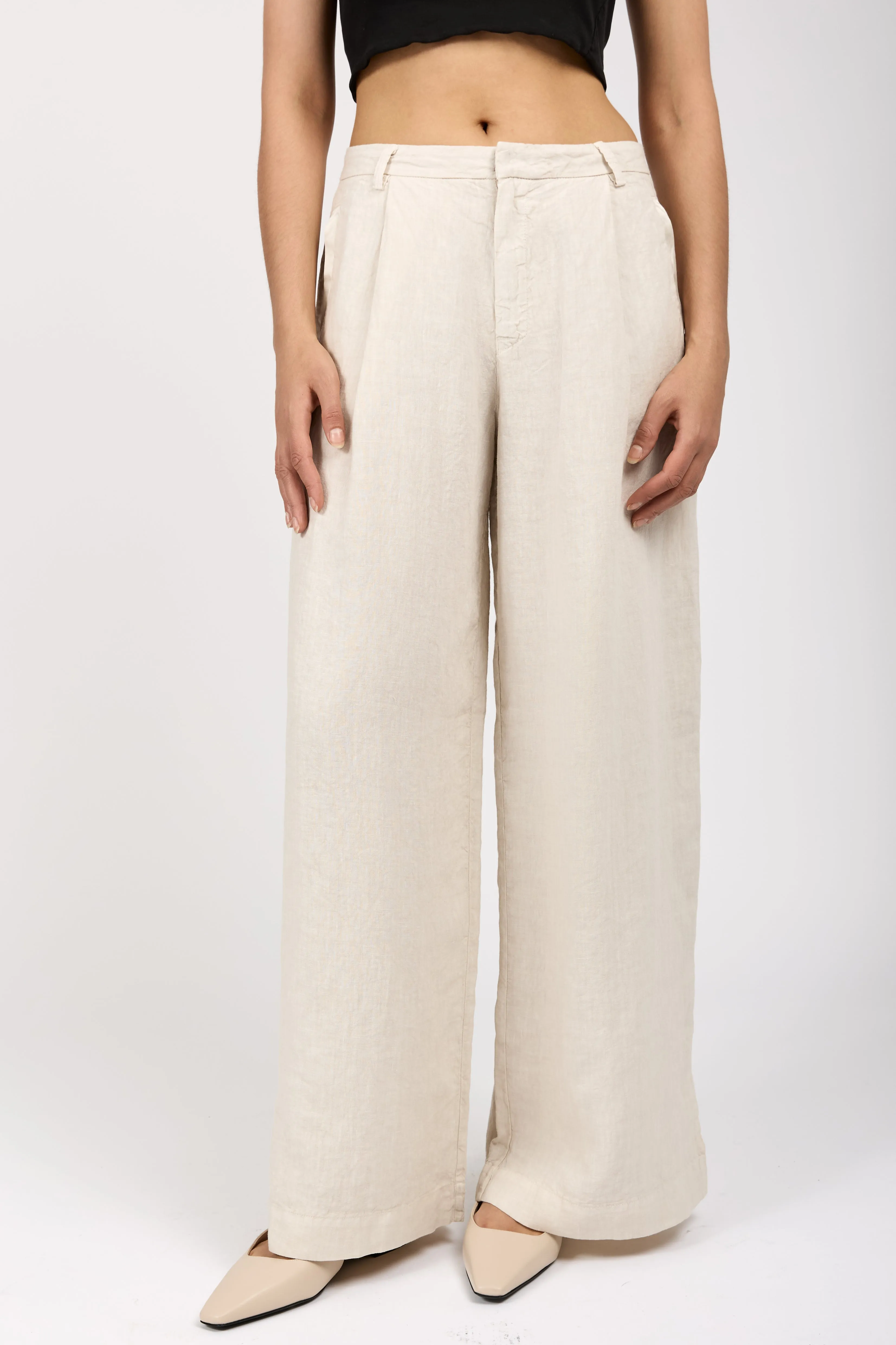 Linen Trouser Pant in Sand