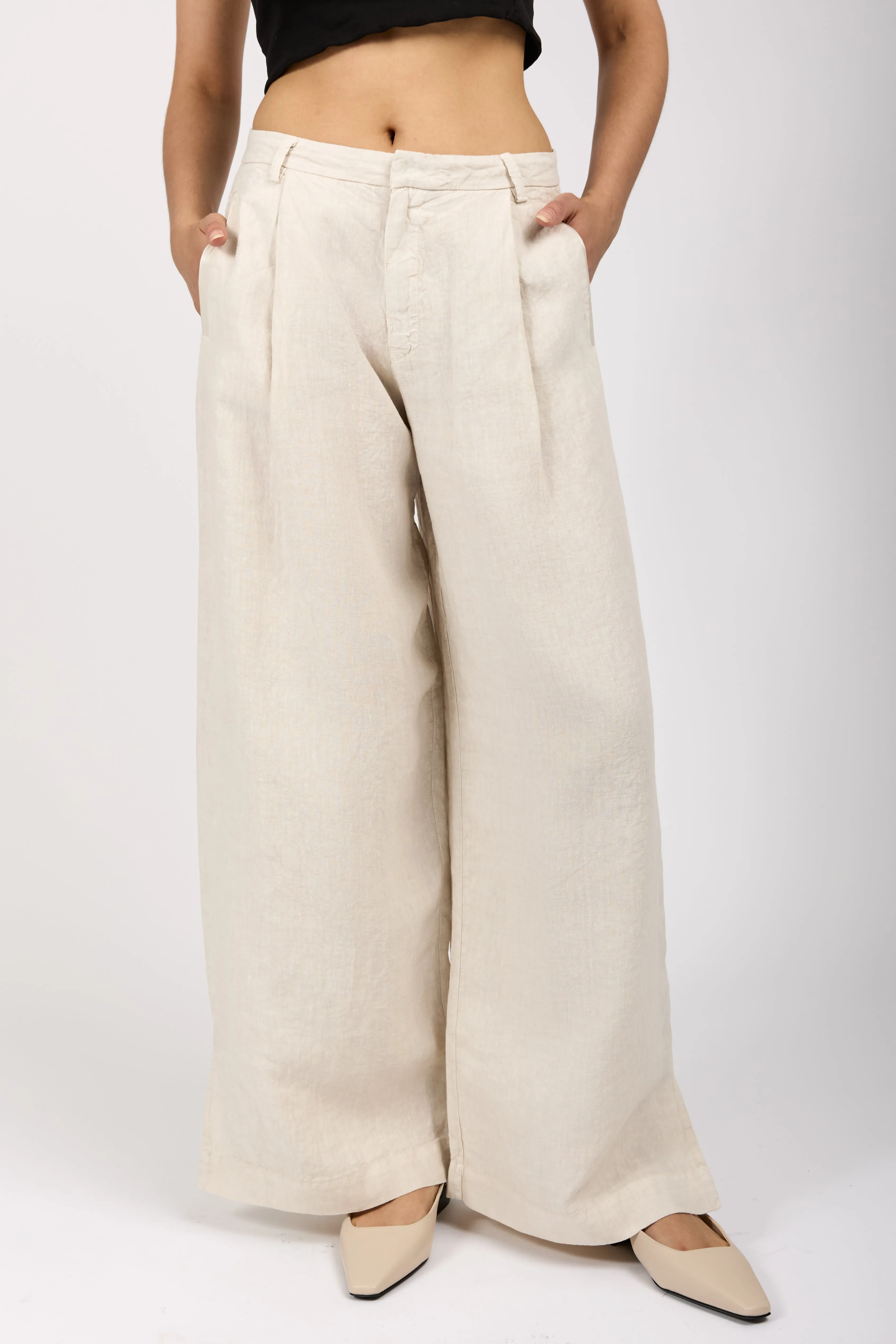 Linen Trouser Pant in Sand