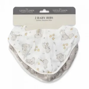 Little Linen TLLC Bib Cheeky Koala 2Pk Muslin