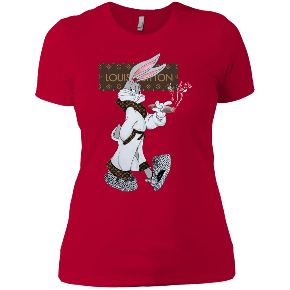 Louis Vuitton Rabbit Smoking Shirt Women Cotton T-Shirt