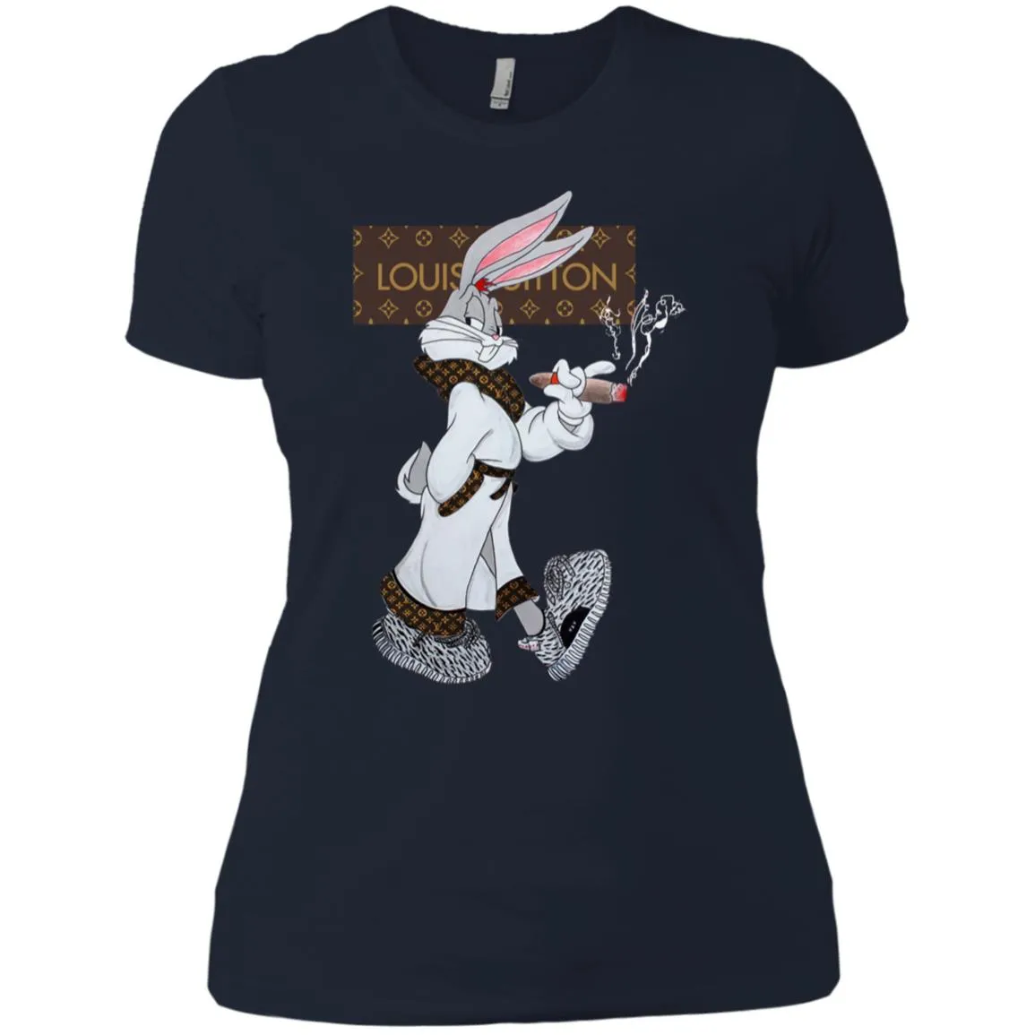 Louis Vuitton Rabbit Smoking Shirt Women Cotton T-Shirt