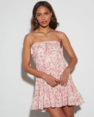 Lucianna Floral Babydoll Mini Dress