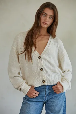 Macie Cardigan in Ivory