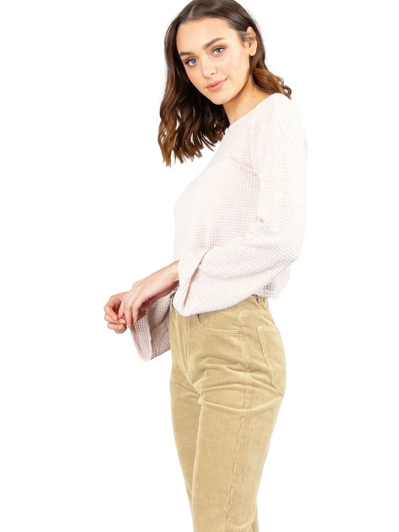 Mazey High Slim Straight Pant - Light Fennel